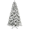 8' White Full Flocked Fir Christmas Tree