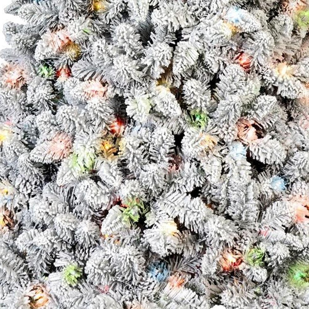 5' Full Flocked Pine Christmas Tree With Decorations