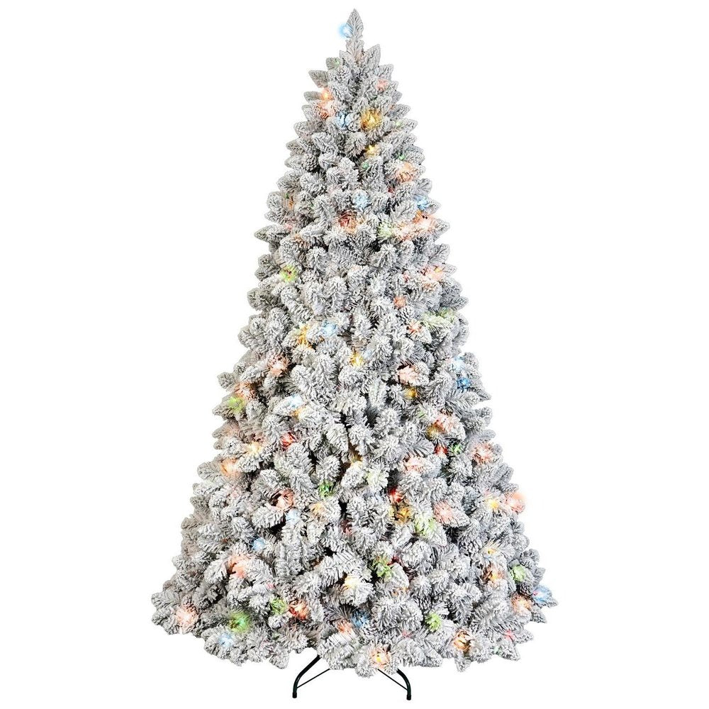 5' Full Flocked Pine Christmas Tree With Decorations