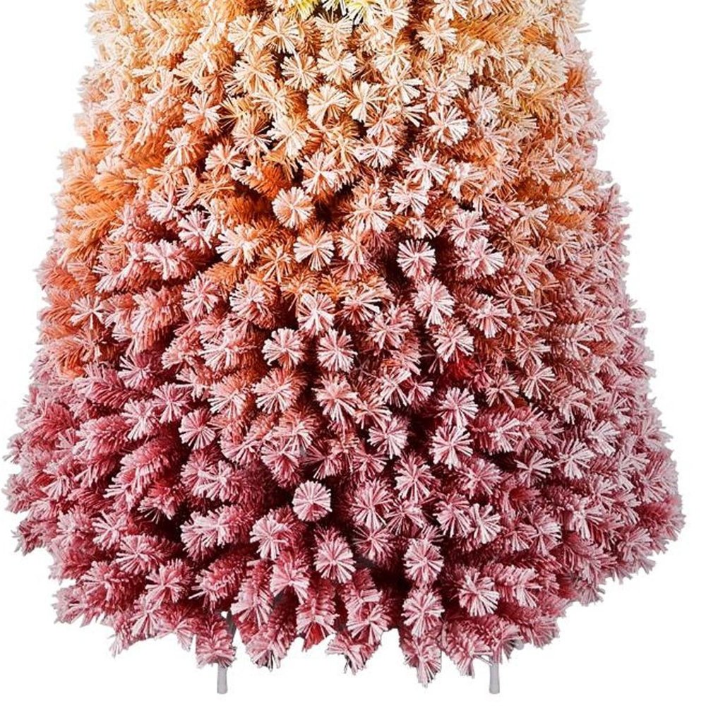 7.5' Rainbow Full Flocked Pine Christmas Tree