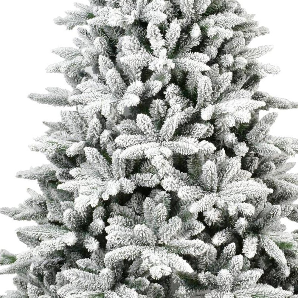 7' White Full Flocked Pine Christmas Tree