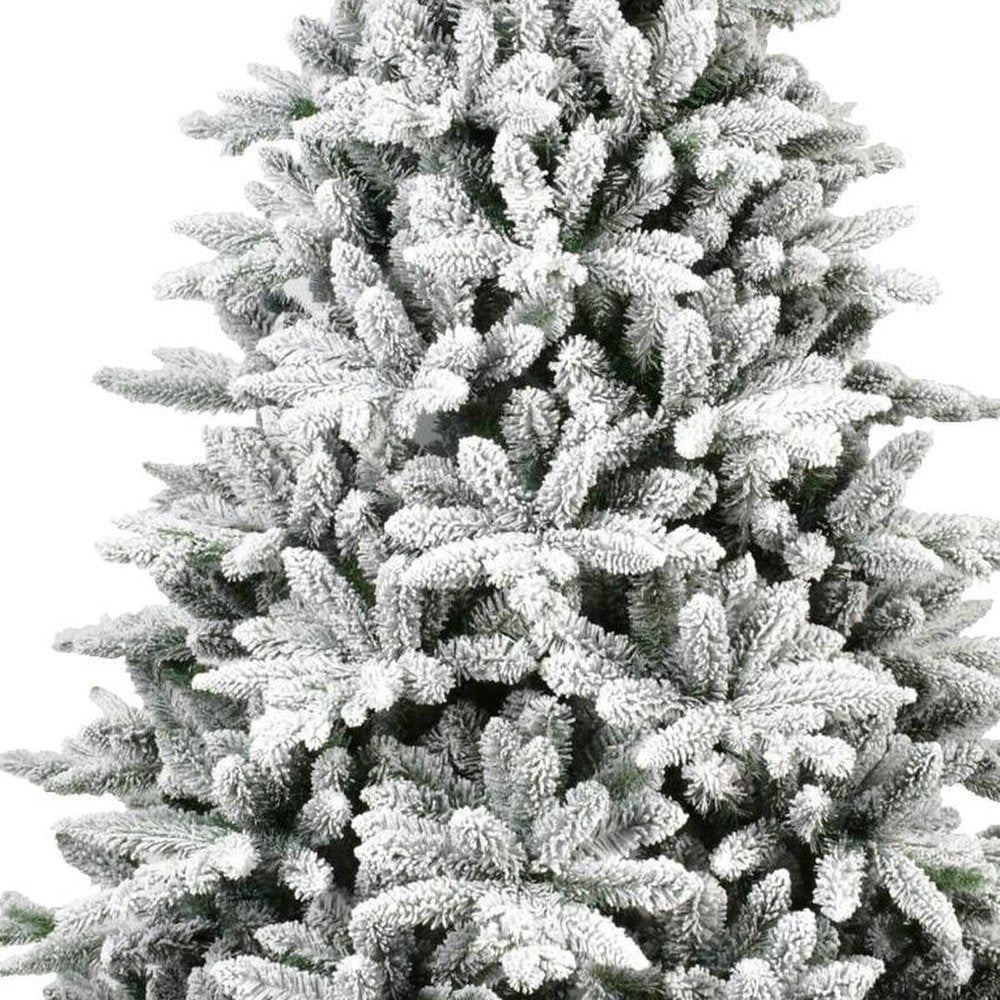 7' White Full Flocked Pine Christmas Tree