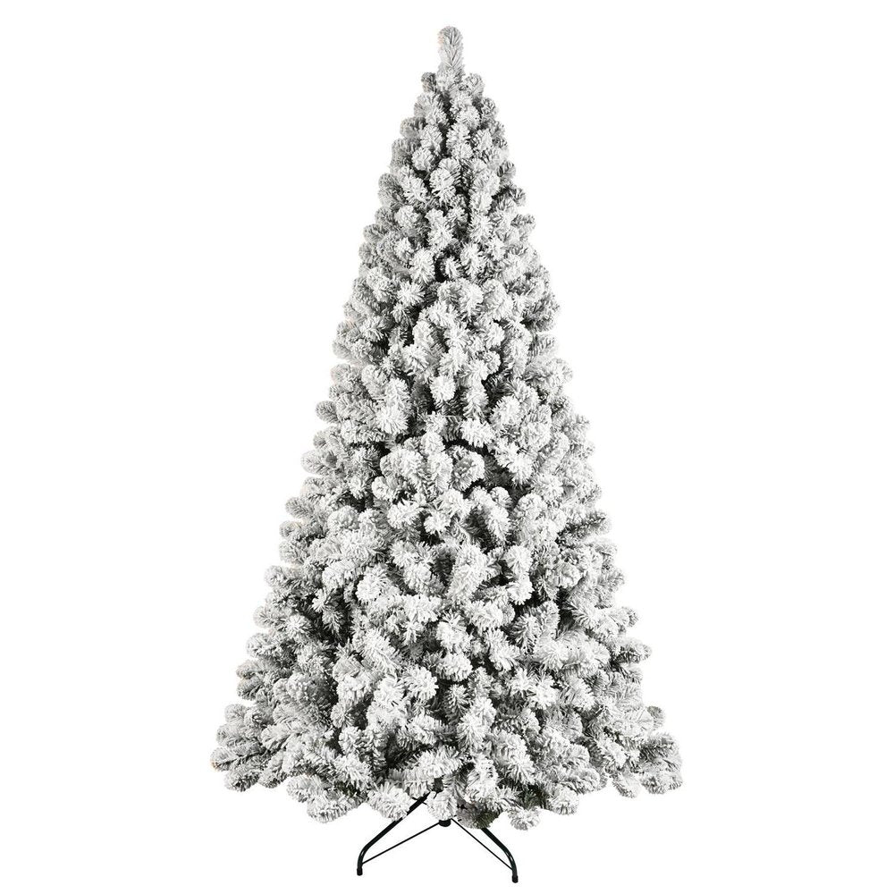 9' Full Flocked Pine Christmas Tree