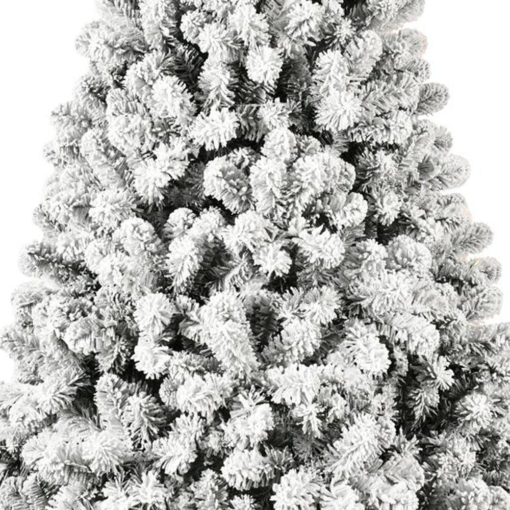 8' Full Flocked Pine Christmas Tree