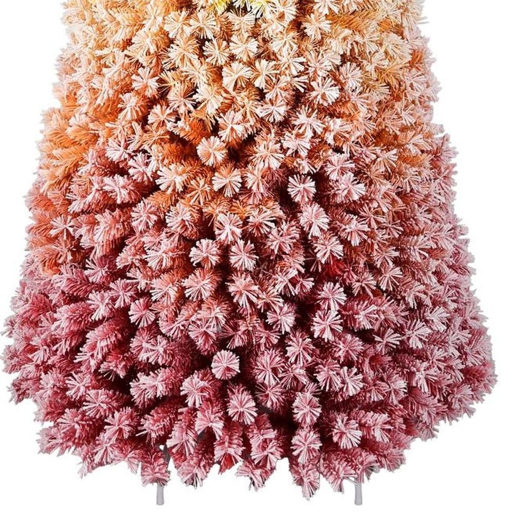 6' Rainbow Full Flocked Pine Christmas Tree