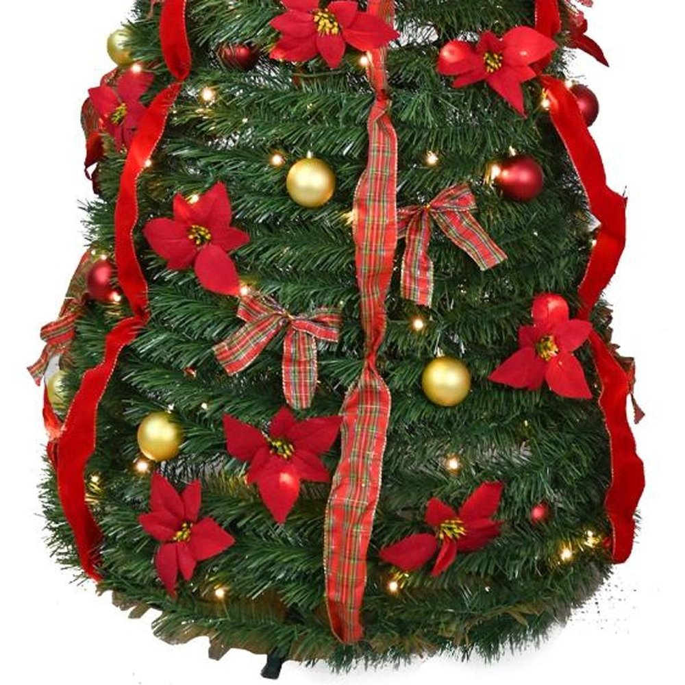 7' Full Pine Christmas Tree With Decorations