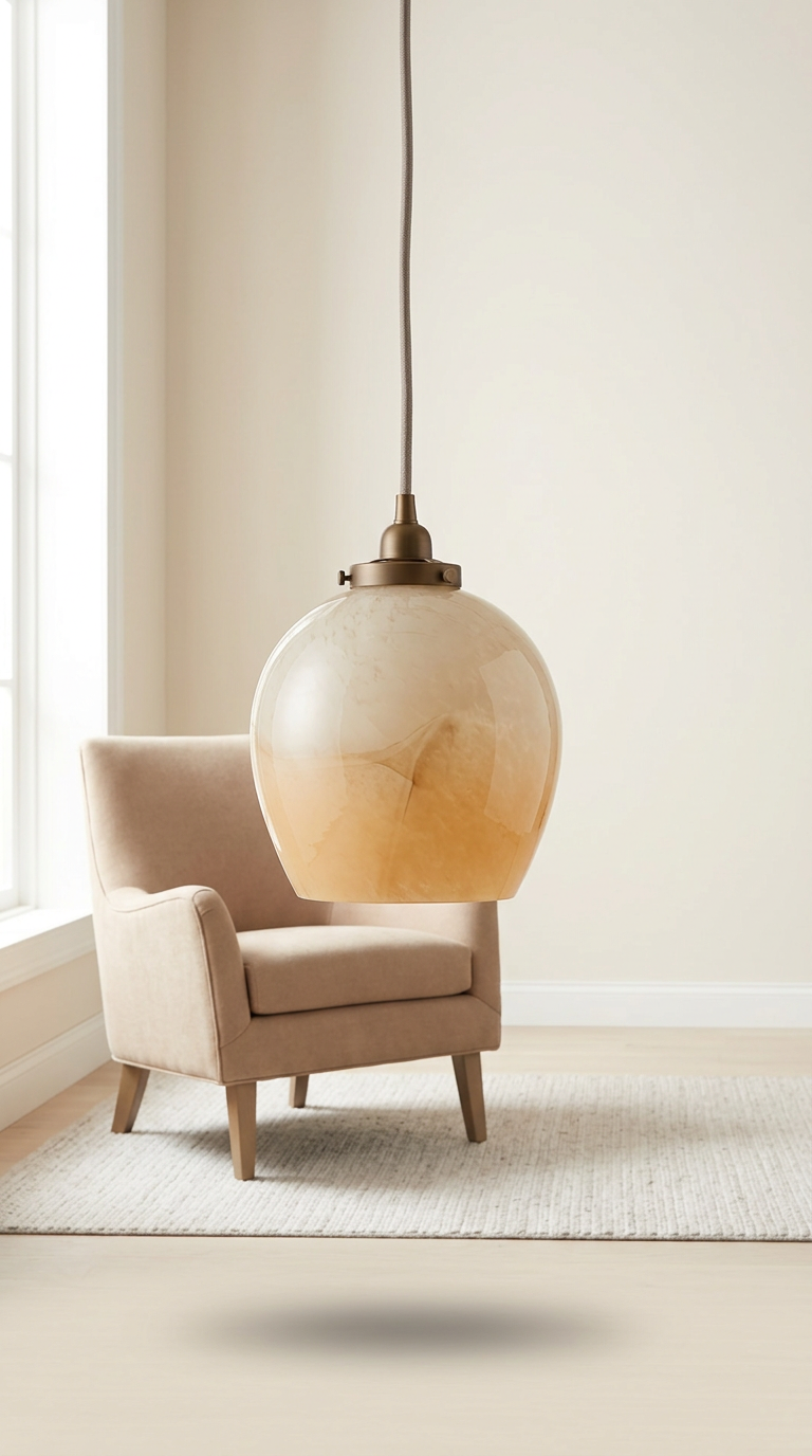 Artful Glass Pendant Lamp